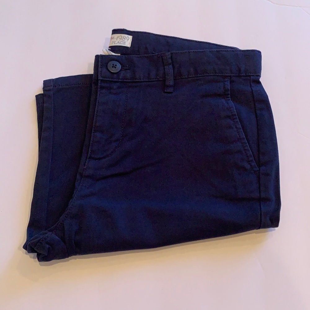 Navy Blue Uniform Shorts with Adjustable Waist